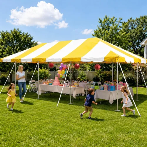 Miniatura 11 de Party Tents Direct Carpa para Fiesta de 20x30 - Marco de Acero - Gazebo al Aire Libre, Pabellón, Sombrilla para Sol, Refugio para Acampada - Verde