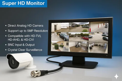 Miniatura 3 de 101AV 21.5" 5MP Super HD-TVI, AHD, CVI y CVBS 16:9 Monitor de seguridad profesional, 1 HDMI y 2 entradas y salidas BNC, funciona con cámaras