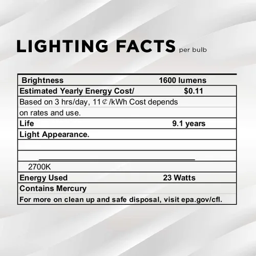 Miniatura 6 de foco 23 Watt T2, espiral, CFL, 2700K, 1300lm, base GU24 - Paquete de 4.