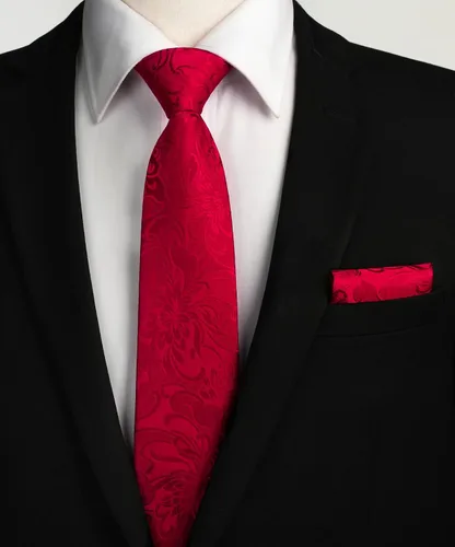 Miniatura 242 de Corbatas florales tejidas clásicas para hombre, corbata cuadrada de bolsillo, corbatas formales para hombres, boda con pañuelo