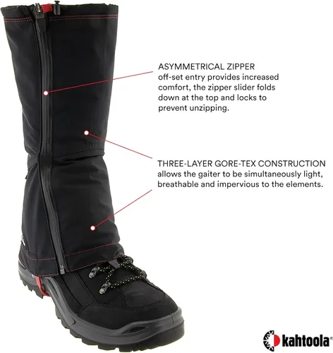 Miniatura 3 de Kahtoola LEVAgGaiter - Polainas altas GTX, impermeables, protección Gore-TEX para zapatos y botas para montañismo, senderismo fuera de pista