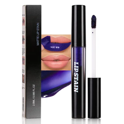 Miniatura 18 de evpct Tintas de labios que se despegan de color rojo mauve profundo con pinza, lápiz labial líquido mate de larga duración, resistente al agua