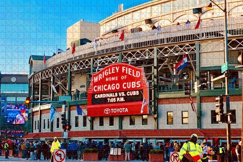 Chicago Wrigley Field Illinois USA Rompecabezas para adultos 1000 piezas de madera regalo de viaje recuerdo