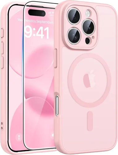 Miniatura 97 de FNTCASE - Funda para iPhone 16 Pro: magnética, mate, translúcida, de grado militar, protectora contra caídas, resistente, fina, duradera y a prueba