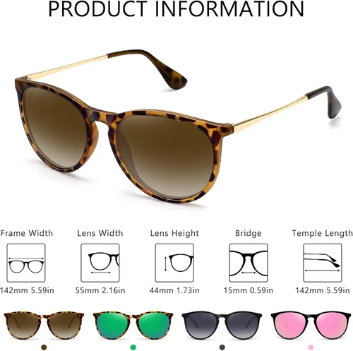 Miniatura 4 de Fozono Gafas de sol para mujer modernas polarizadas vintage para hombre con protección UV 400