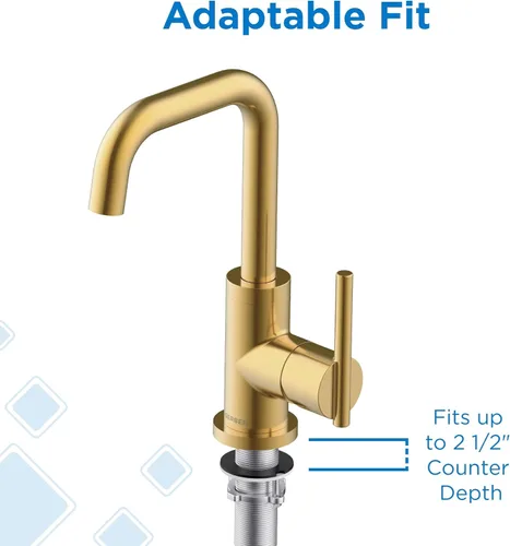 Miniatura 8 de Gerber Grifo de lavabo de fontanería Parma con drenaje de toque de metal Bronce cepillado