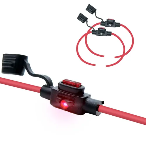 Miniatura 13 de Paquete de 5 resistentes al agua, IP67, portafusibles ATO/ATC en línea, 12 AWG para automóviles, marinos