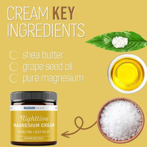 Miniatura 5 de Crema de magnesio – Loción nocturna de magnesio – Aplicar en piernas, glúteos, brazos o pecho – Cloruro de magnesio tópico – Hecho en Estados Unidos