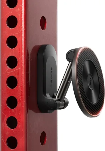 GolbinBox Soporte magnético de teléfono de gimnasio para MagSafe, soporte de doble imán de metal para iPhone y Android, triple eje ajustable de