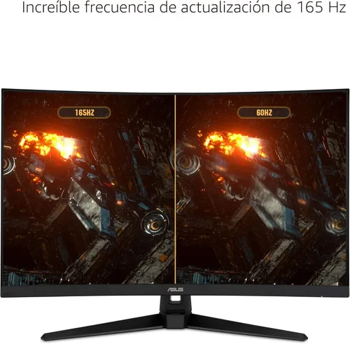 Miniatura 4 de ASUS TUF Gaming - Monitor curvo HDR de 32 pulgadas 1440P (VG32VQ1B) QHD (2560 x 1440), 165 Hz (admite 144 Hz), 1 ms, ELMB, altavoz, FreeSync