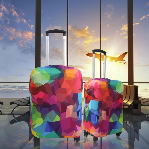 Miniatura 7 de Explore Land Funda para Equipaje de Viaje Protector de Maleta Aprobado por Aerolíneas se Ajusta a Maletas de 18-32 Pulgadas, Geometry, M