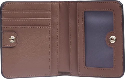 Miniatura 4 de Gostwo - Cartera compacta de piel genuina de lujo para mujer con bloqueo de RFID y ventana de identificación