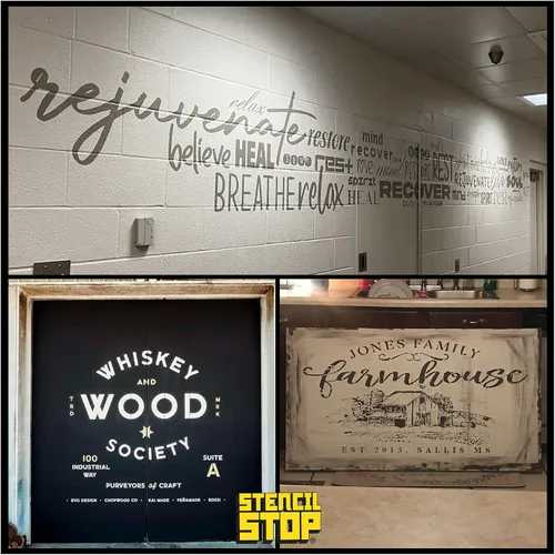 Miniatura 5 de Stencil Stop Plantillas personalizadas para pintura en aerosol, personalizables para logotipos, empresas, imágenes, plástico Mylar de 0.5 pulgadas