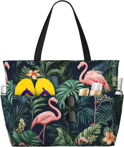 Miniatura 18 de Bolsa de playa para mujer, bolsa de playa impermeable y a prueba de arena con bolsa húmeda, bolsa de viaje grande para viajes de fin de semana