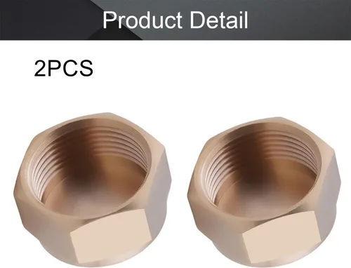 Miniatura 4 de Othmro 2 unids 3/8 de oro de tubería de montaje de válvula de latón hexagonal rosca hembra conector de manguera de rosca fina para tuberías de agua