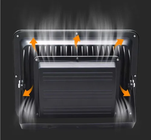 Miniatura 5 de Jiuding Proyector LED para exteriores, 200 W, súper brillante, 6000 K, impermeable, luz de seguridad, luz blanca equivalente a 1000 W, lámpara