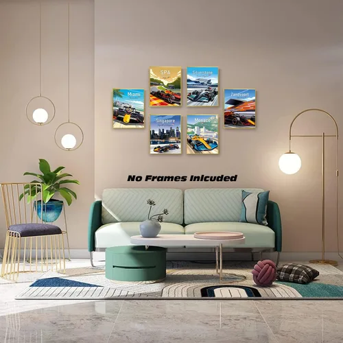 Miniatura 5 de MOCVSWO Impresiones artísticas para pared de automóvil, pósters de auto deportivo, impresiones artísticas de súper auto, pósteres de Fórmula Grand
