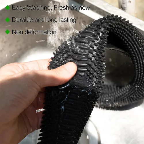 Miniatura 5 de Funda negra para volante de automóvil, con agarre de masaje de silicona, funda universal antideslizante para volante de automóvil, para hombres