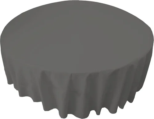 Miniatura 154 de LA Linen - Mantel redondo lavable de popelina de poliéster, resistente a manchas y arrugas, 51", mantel de tela para comedor, cocina, fiesta, Negro