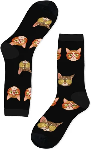 Miniatura 7 de AOYEGO Calcetines divertidos con guirnalda de bombillas brillantes, calcetines casuales novedosos, diseño de color de contraste para mujeres