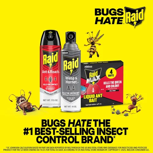 Miniatura 9 de Raid® Ant & Roach Killer Spray, sin fragancia, 17.5 onzas, paquete de 2