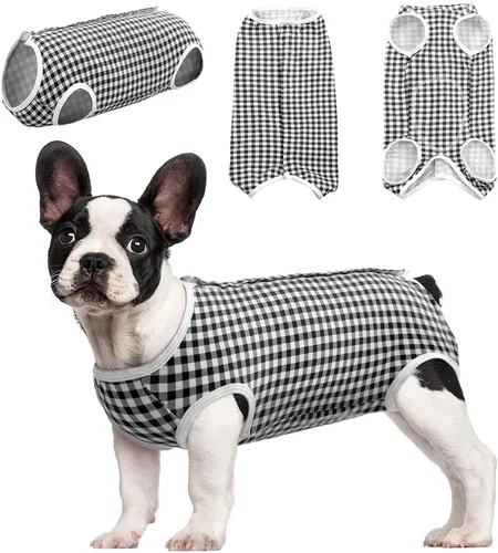 Kuoser - Traje de recuperación quirúrgica para perros y gatos, camiseta para mascotas después de la cirugía para perros, traje de recuperación Rosa