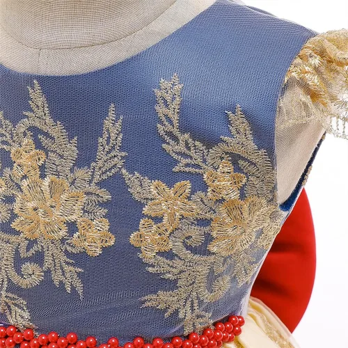 Miniatura 5 de NNJXD Vestido de princesa para bebé, con flores, para cumpleaños, bodas, fiestas