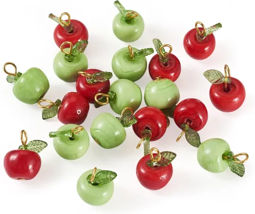 Miniatura 15 de Craftdady Colgantes colgantes de frutas, lindos colgantes de resina para alimentos, colgantes de manzana, naranja, piña, fresa, encantadores dijes