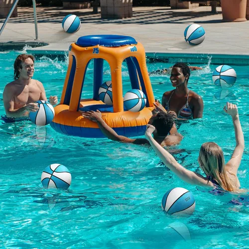 Miniatura 3 de Honoson Paquete de 6 unidades de baloncesto para piscina acuática, de goma, impermeables, para fiestas de verano en el lago