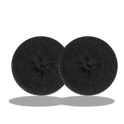 Miniatura 14 de Kitjans 2 piezas para hacer moños de dona de pelo grande, moldeador de moño de pelo grueso y largo (3.5 pulgadas/negro)