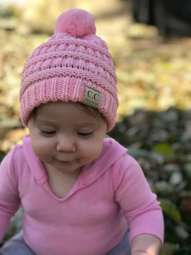 Miniatura 6 de Funky Junque Exclusives - Gorro de punto para bebé, gorro de invierno cálido con pompón y calavera