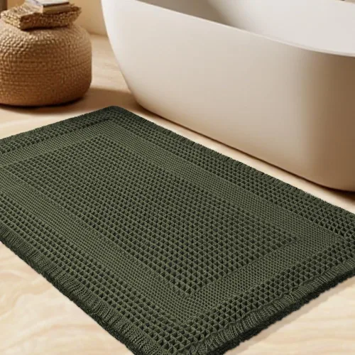 Miniatura 99 de Tapete de baño con diseño de gofre, moderno, bohemio, absorbente, antideslizante, ultrasuave, lavable a máquina, con letra de baño, dormitorio