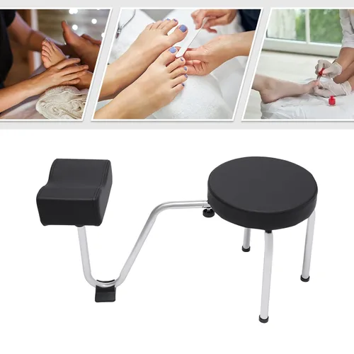 Miniatura 2 de Reposapiés de pedicura, taburete ajustable para pies, reposapiés, reposapiés, pedicura, soporte para reposapiés para Nail Tech Spa, salón de Negro