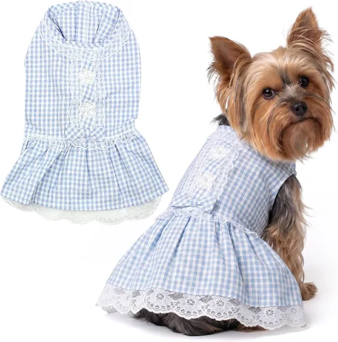 Miniatura 33 de Parisian Pet Chambray - Vestido para perro - Ligero sin mangas para perro, niña, talla XS Chambray en general