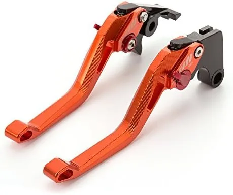 Miniatura 13 de Palancas de freno y embrague CNC para motocicletas Ninja 300R, 400, 250R, 250, 125 y ZX25R Palanca verde con ajuste negro.