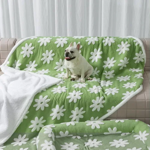 Miniatura 10 de Manta impermeable para mascotas, manta roja de perro para funda de cama, sofá, elegante manta jacquard para mascotas, para cachorros, gatos, rojo