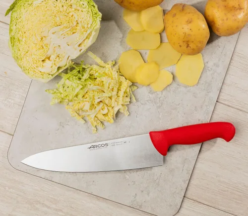 Miniatura 7 de Arcos Cuchillo de chef serie 2900 - Hoja de acero inoxidable de nitrum de 10" con mango de polipropileno rojo - Plata para higiene - Sistema