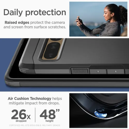 Miniatura 4 de Spigen Funda Tough Armor compatible con Google Pixel 7 Pro, color negro
