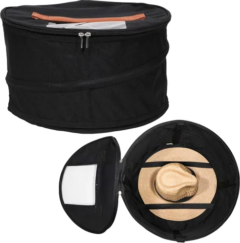 Caja de almacenamiento para sombreros | Almacenamiento de juguetes de animales de peluche | Contenedor redondo apilable desplegable | Cajas de viaje