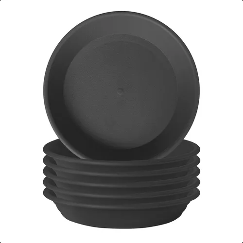Miniatura 20 de 6 platillos de plástico para plantas de 5 pulgadas, tamaño individual, grueso y fuerte de 6, 8, 10, 12 pulgadas, bandeja de recogedor de agua