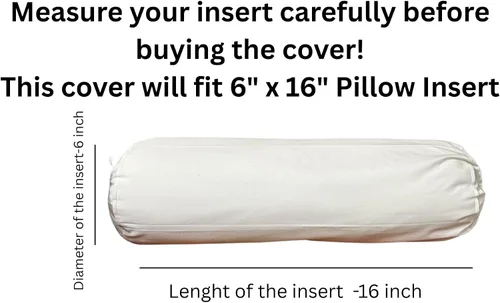 Miniatura 2 de Saffron Fundas de almohada de cuello blanco y negro (blanco, 6 x 16 pulgadas)