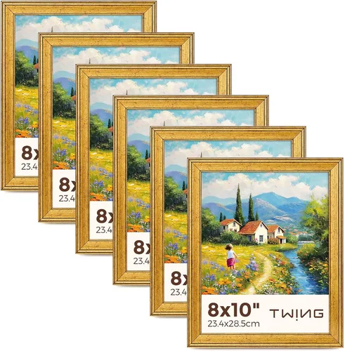 Miniatura 23 de TWING Juego de 6 portarretratos de fotos de 8 x 10 pulgadas, marco de collage de fotos para pared, galería de pared, juego de marcos de pared