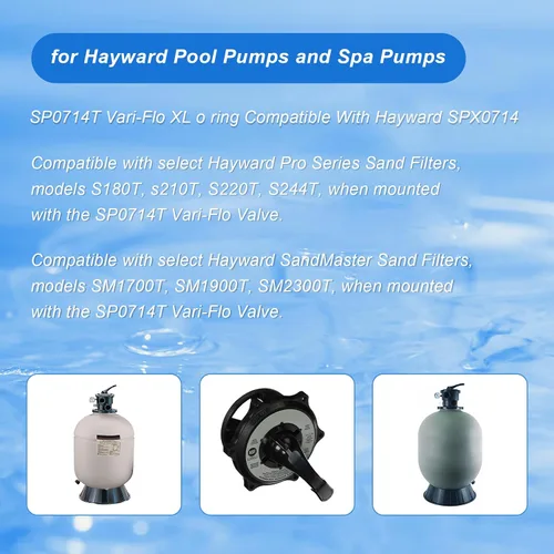 Miniatura 3 de SPX0714L Reemplazo de junta tórica de cubierta para válvulas multipuerto Hayward y sistemas de filtro de arena, junta para válvulas Hayward Variflow