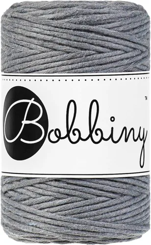Miniatura 26 de Bobbiny Cordón de macramé de una sola capa para bebé de 0.069 pulgadas (100% algodón reciclado)
