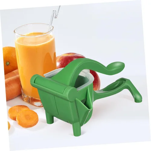 Miniatura 5 de Juego de exprimidor manual de mano de 2 piezas, exprimidor de cítricos verdes para limones, naranjas y naranjas, exprimidor de frutas resistente