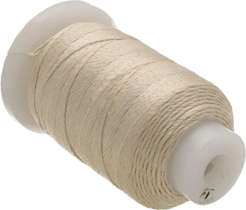 Miniatura 49 de The Beadsmith Cordón de seda pura – Castaño, tamaño E (0.325 mm/0.0128"), 200 yardas (600 pies), carrete de 1/2 onza