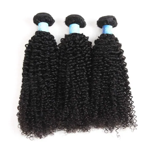 Miniatura 11 de Peluca de Cabello Humano Rizado Afro Kinky Mongol Boho 3 Paquetes (8/8/8 Pulgadas) Sin Procesar Trama Cabello Voluminoso para Mujeres Negras