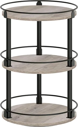 Miniatura 13 de YATINEY Lazy Susan SR22BR - Organizador giratorio para especias, organizador de platos giratorios de 2 niveles, soporte industrial para especias