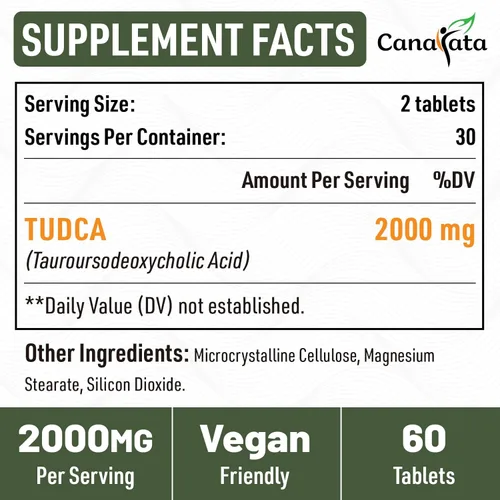 Miniatura 7 de TUDCA - Suplementos hepáticos de 2000 mg – Sales biliares fuertes que apoyan la desintoxicación y limpieza del hígado – Fórmula de salud del hígado
