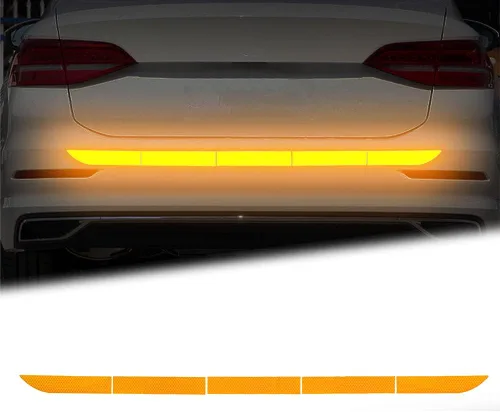 Miniatura 7 de Adhesivo reflectante para parachoques trasero de automóvil, tiras reflectantes para maletero de automóvil, cintas de advertencia de visibilidad Azul